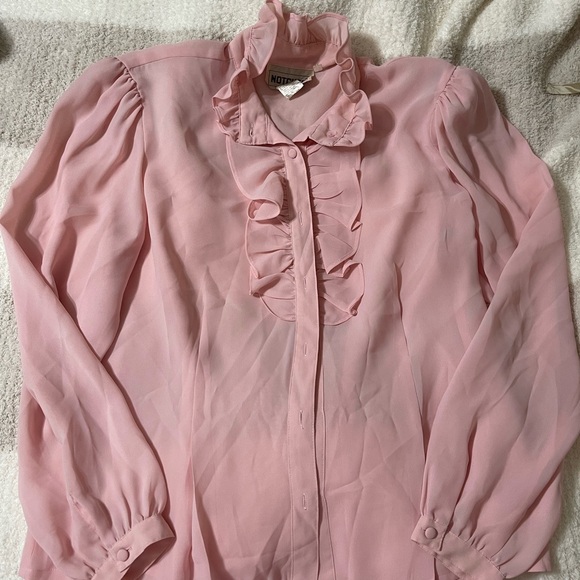Pink Ruffled Women's Top - Picture 1 of 6